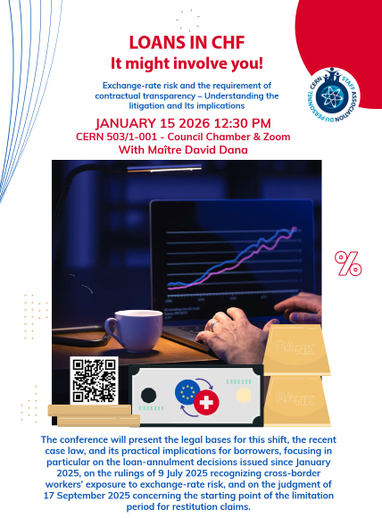 Conférence Prêts en CHF Jeudi 15 janvier 2026 – 12h30 – 503/1-001